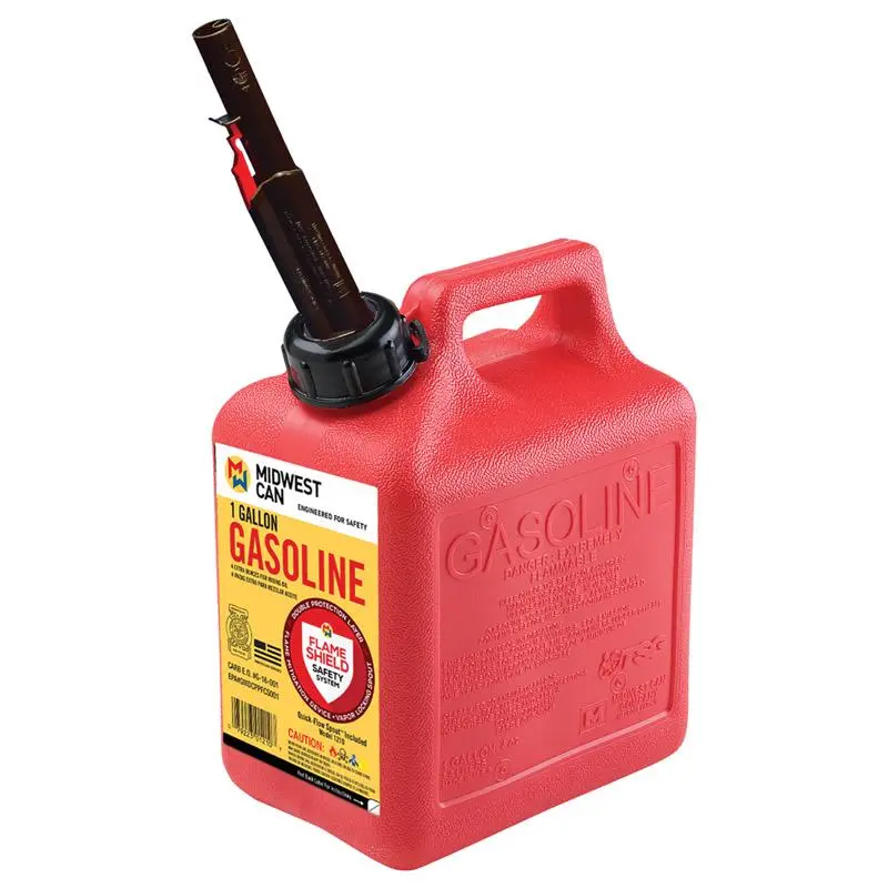 Midwest Can FlameShield Safety System Plastic Gas Can 1 gal (Pack of 12) - Deal of The Week