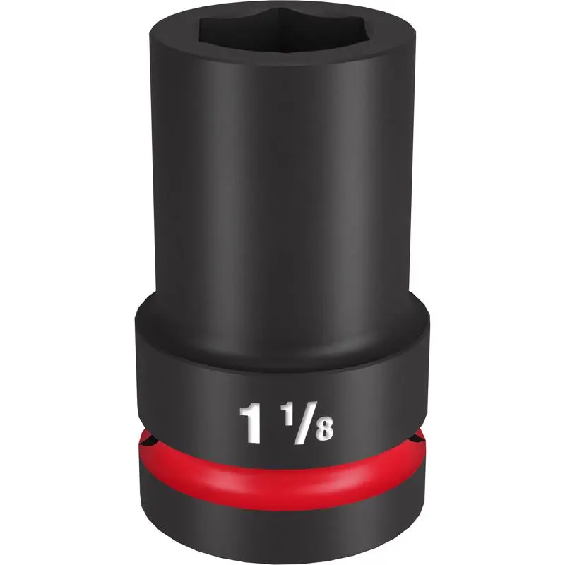 Milwaukee 1-1/8 in. X 1 in. drive SAE 6 Point Deep Impact Socket 1 pc