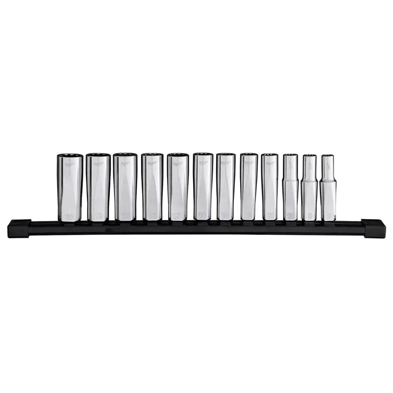 Milwaukee 3/8 in. drive Metric 12 Point Socket 12 pc