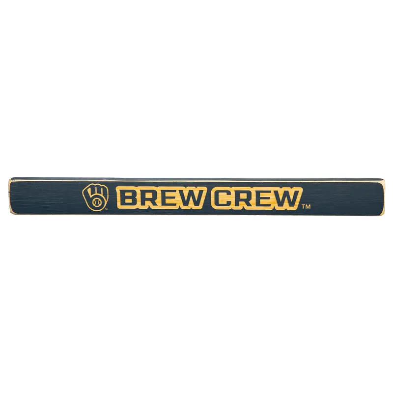Milwaukee Brewers Engraved Wood Sign, 1.5" x 18"