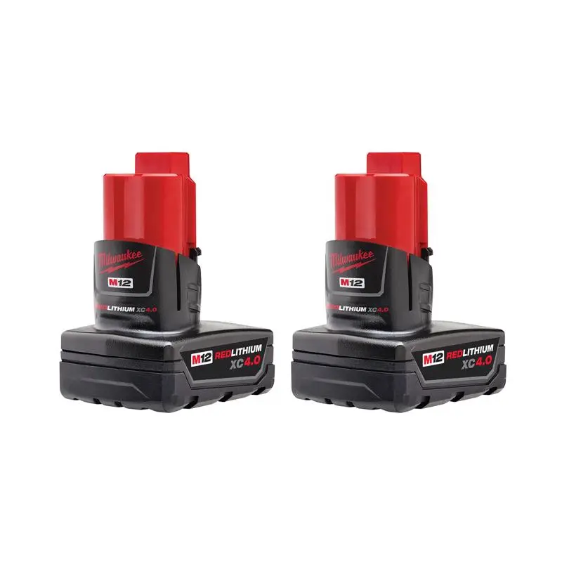 Milwaukee M12 4 Ah Lithium-Ion Battery 2 pc