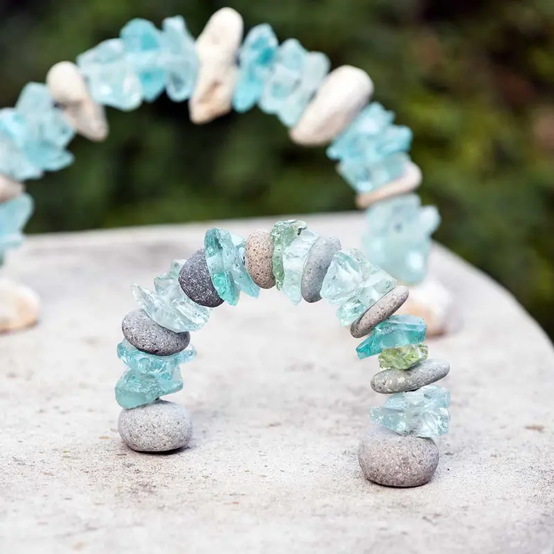 Mini Stone & Glass Arch Set of 6 By Garden Age Supply