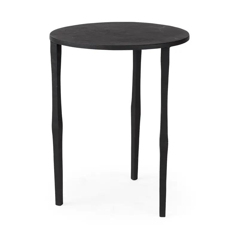Minimal Black Iron Side Table By Homeroots