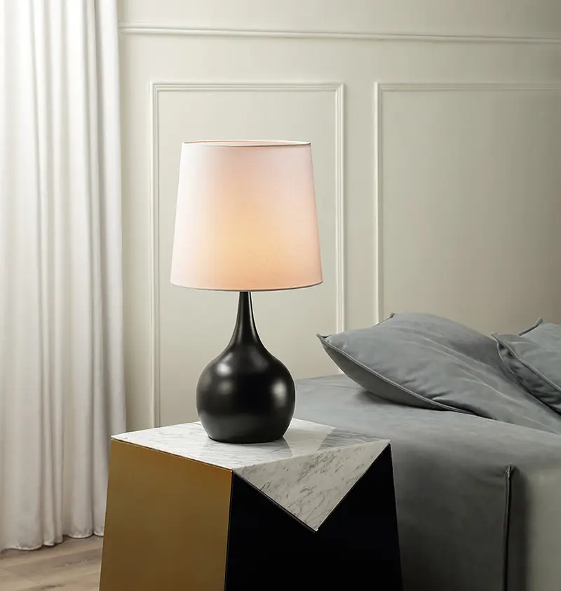 Minimalist Black Table Lamp with Touch Switch By Homeroots