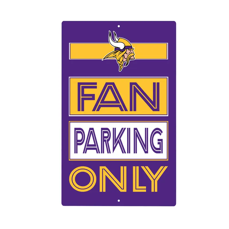 Minnesota Vikings Fan Parking USA Metal Wall Sign, 7.5" x 11.5"