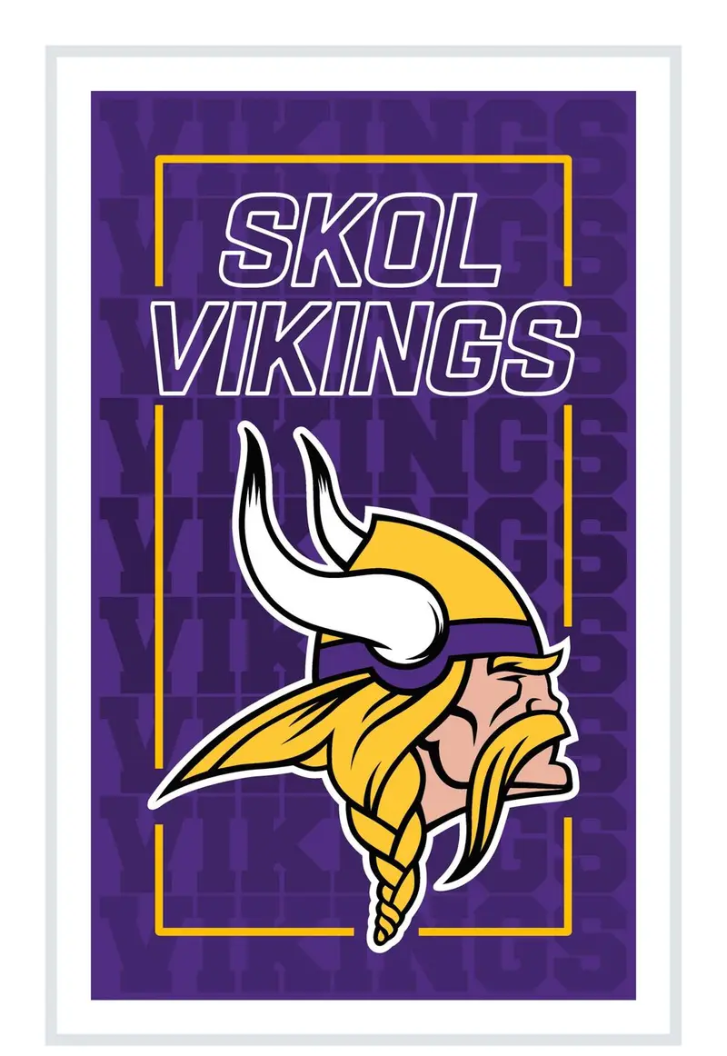 Minnesota Vikings NFL Football Rectangle Neolite LED Decor