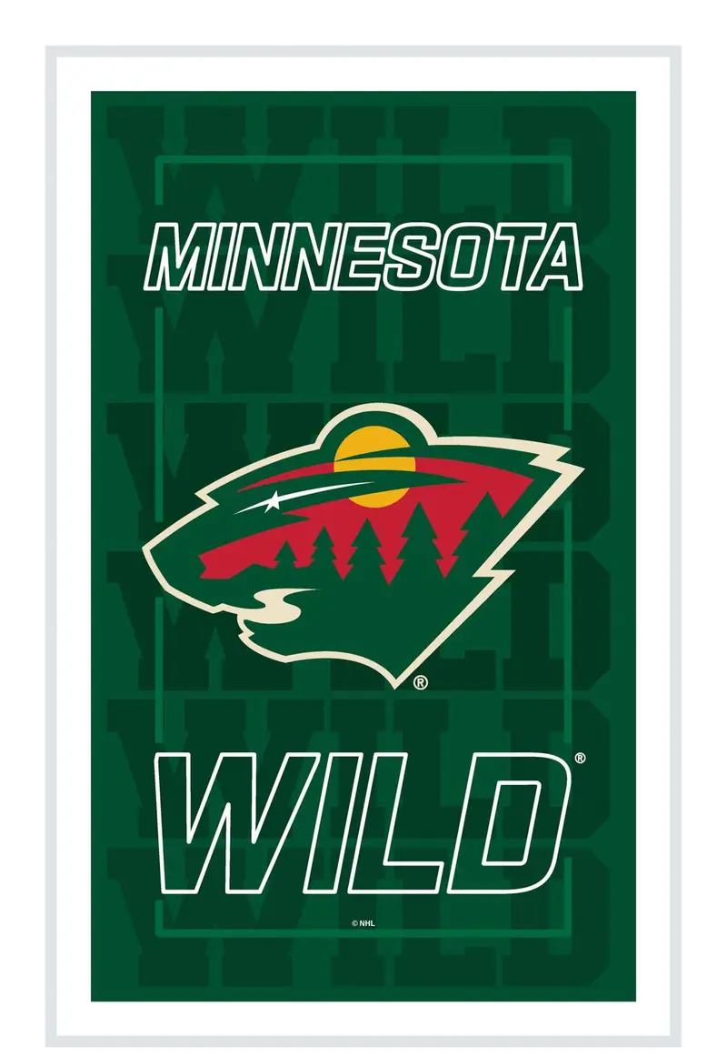 Minnesota Wild Hockey Rectangle Neolite LED Decor