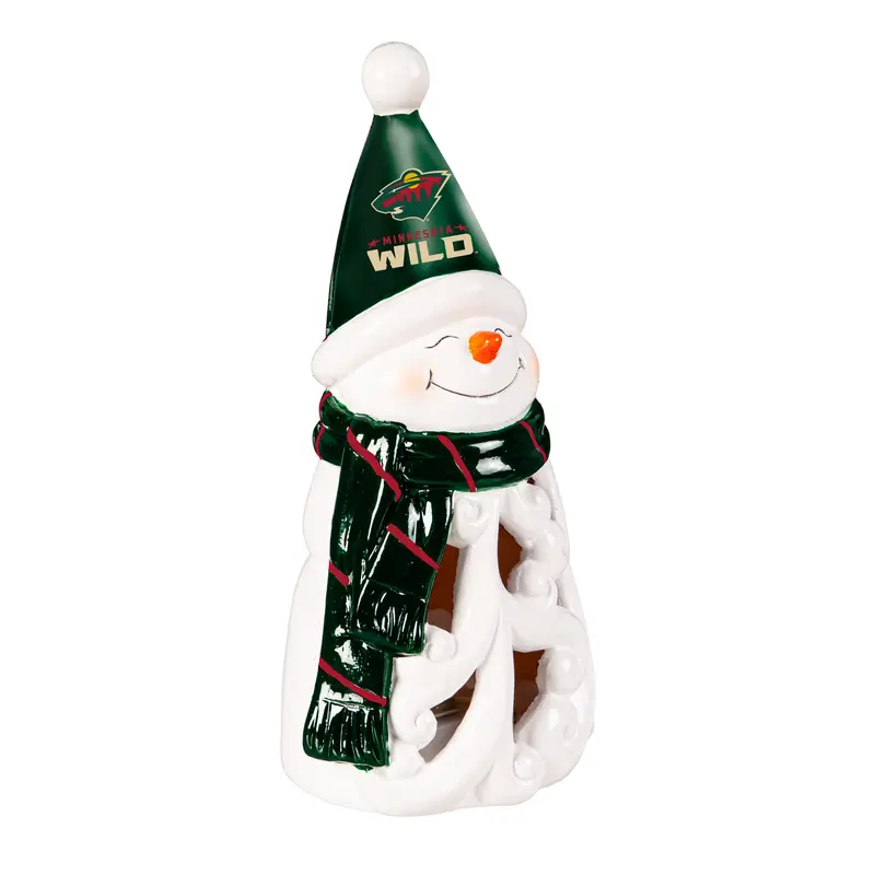 Minnesota Wild Snowman LED Statuary, 8"