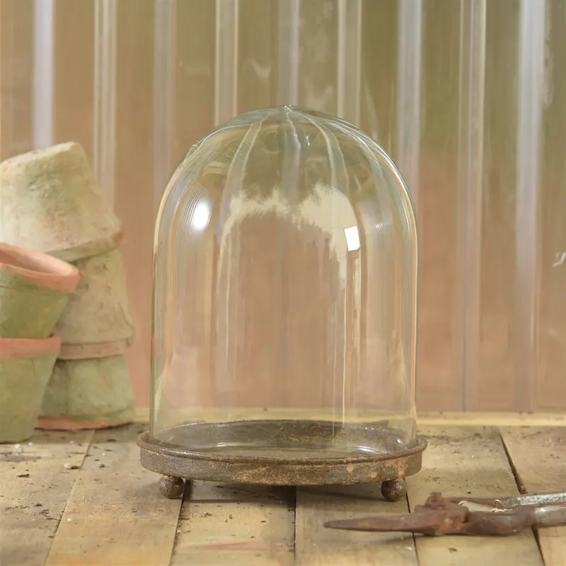 Mirabelle Vitrine, Glass & Metal Set Of 2 By HomArt