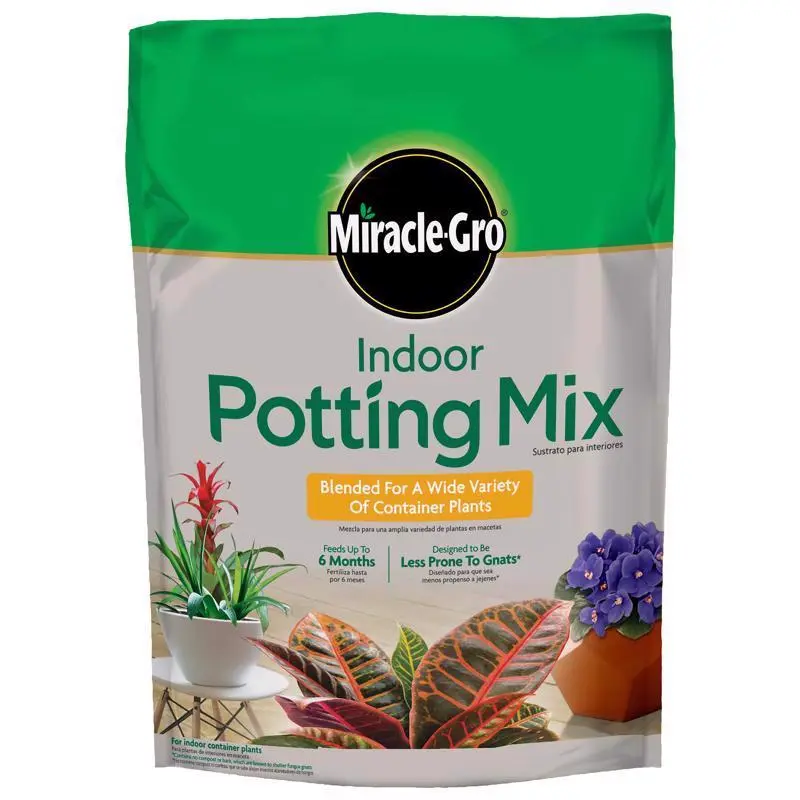 Miracle-Gro Indoor Plant Potting Soil 6 qt (Pack of 8)