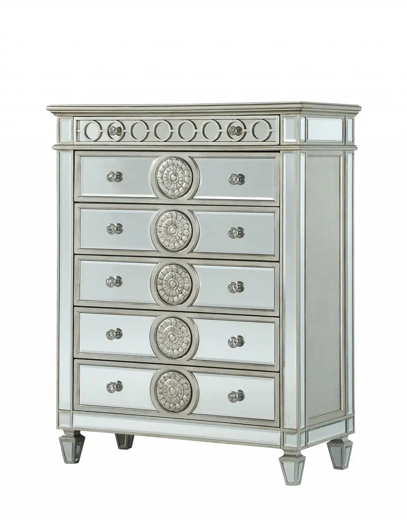 Mirrored Wood Chest By Homeroots