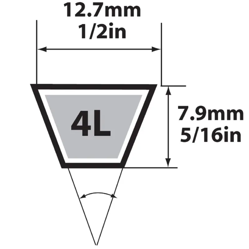 Mitsuboshi FHP General Utility V-Belt 0.5 in. W X 73 in. L For Fractional Horsepower Motors - Open Box