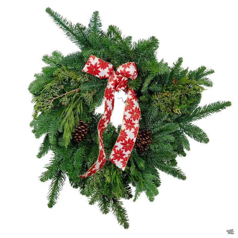 Mixed Noble Fir Wreath 22"
