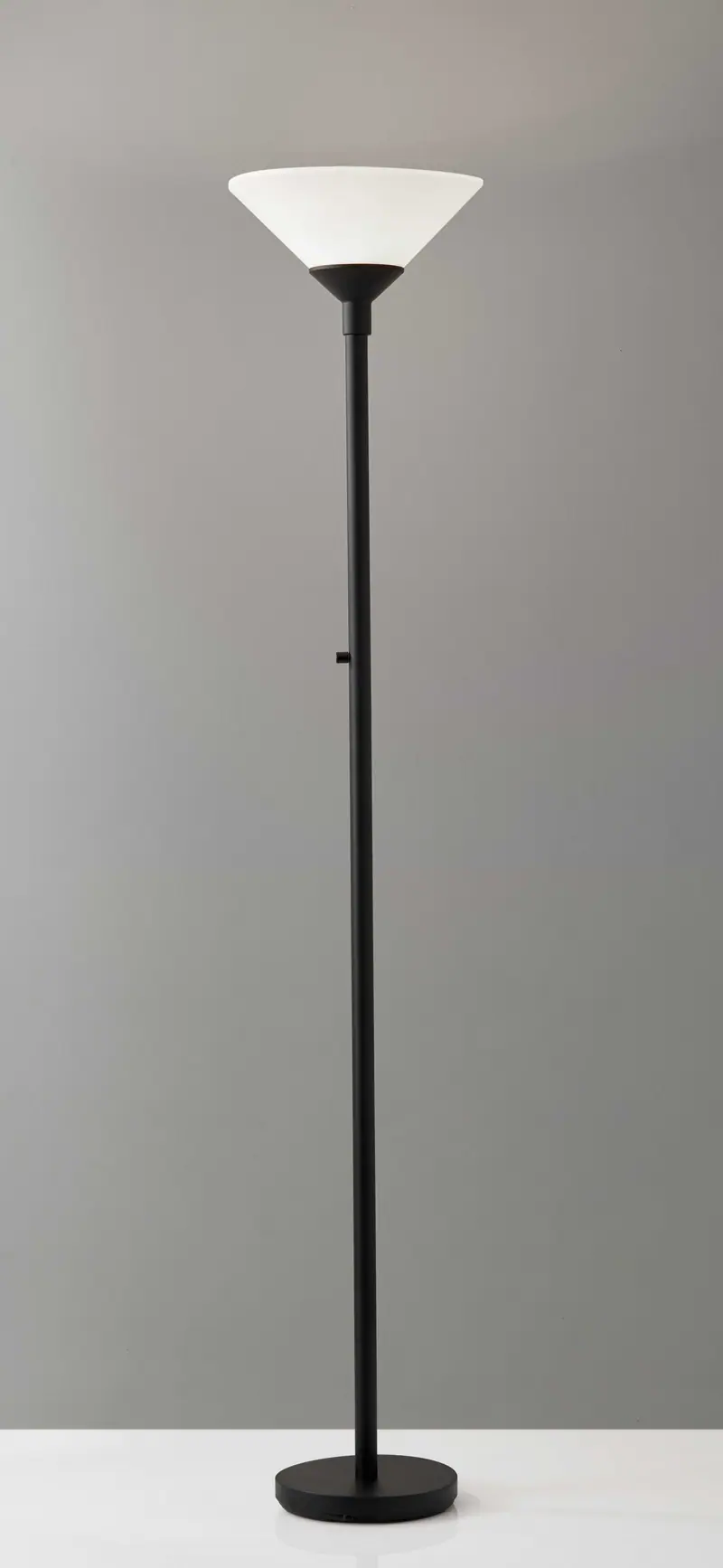 Mod Blackened Metal Torchiere By Homeroots