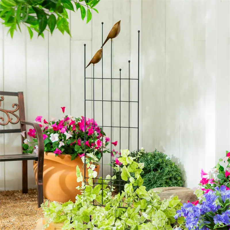 Modern Bird Wall Trellis, 44"H