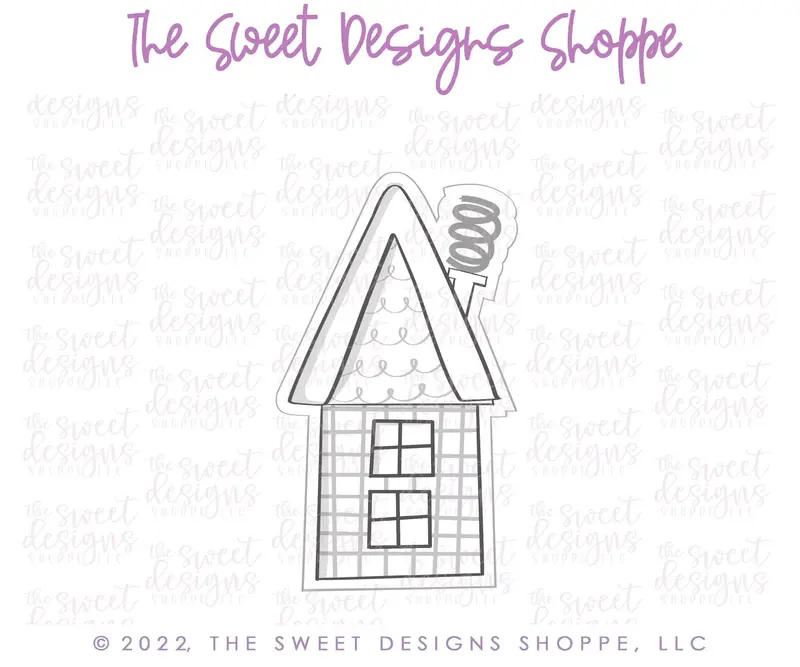 Modern Christmas Villa House - Cookie Cutter