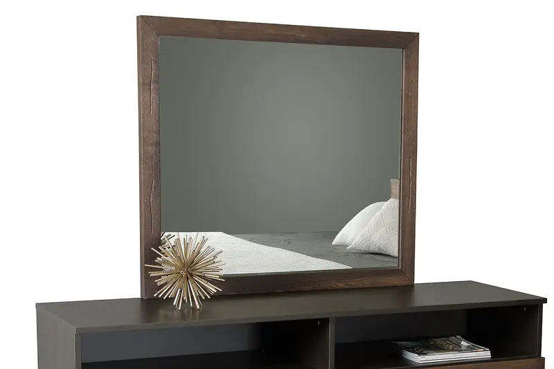 Modern Dark Aged Oak Mirror By Homeroots