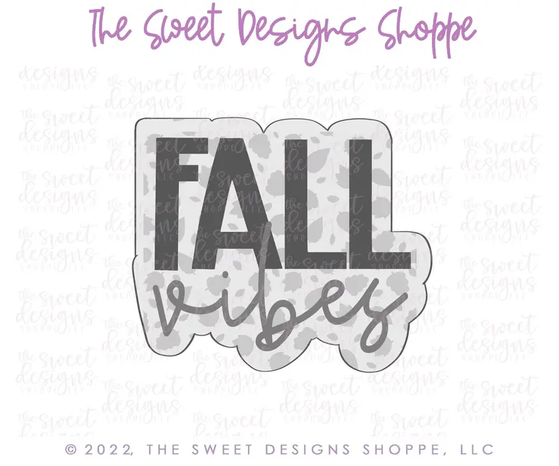 Modern Fall Vibes Plaque - Cookie Cutter
