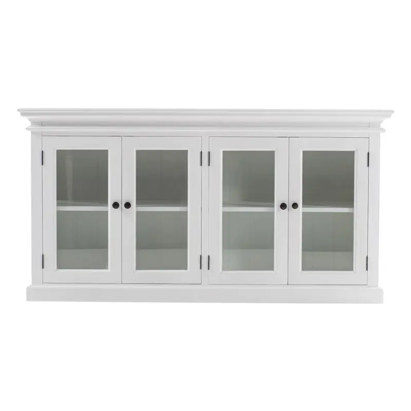 Modern Farm White Glass Door Buffet Server By Homeroots
