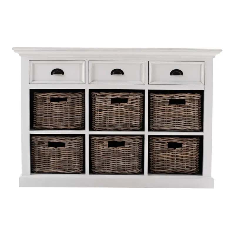 Modern Farmhouse Buffet Server With Basket Set By Homeroots