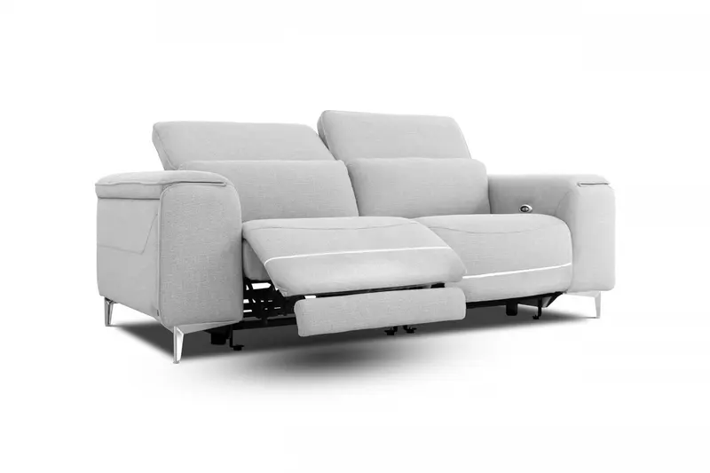 Modern Grey 84" Double Recliner Loveseat By Homeroots