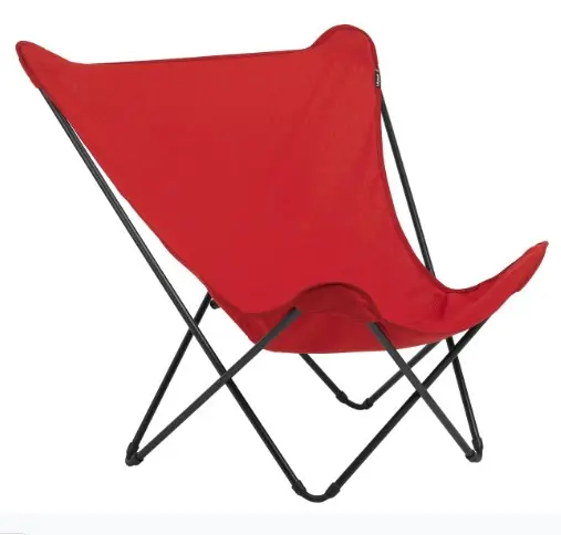 Modern Indoor Outdoor Red XL Folding Lounge Chair By Homeroots