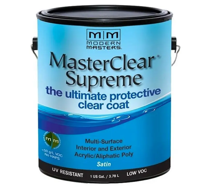 Modern Masters MasterClear Supreme Satin Clear Water-Based Protective Coating 1 gal - Open Box