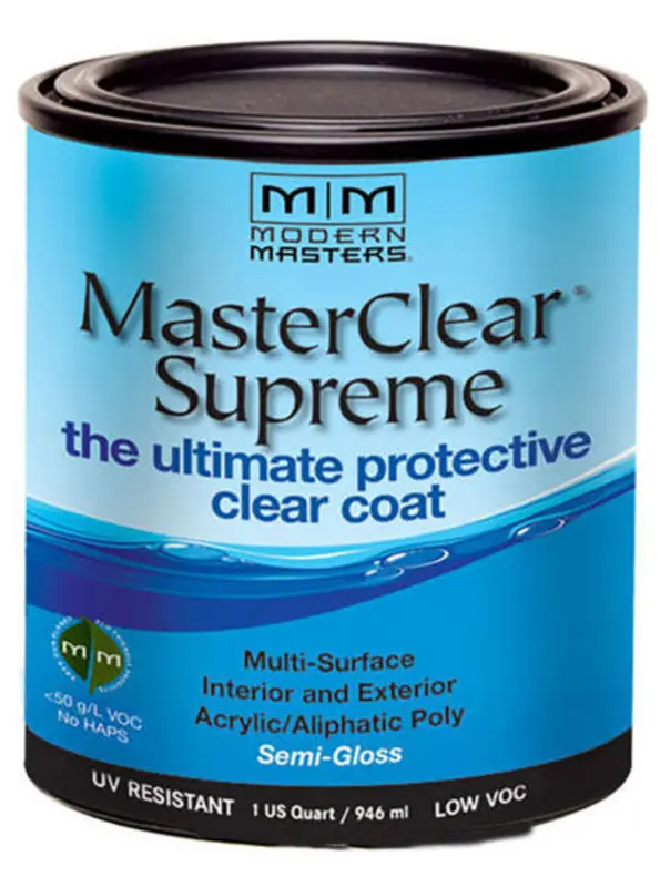 Modern Masters MasterClear Supreme Semi-Gloss Clear Water-Based Protective Coating 1 qt - Deal of The Week
