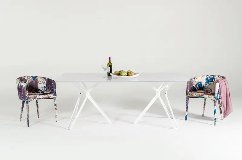 Modern Pattern Fabric Wrapped Dining Or Accent Chair By Homeroots