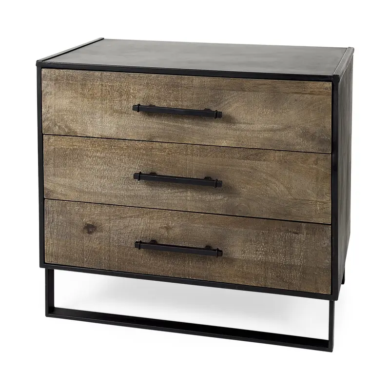 Modern Rustic Light Brown Wooden Cabinet By Homeroots