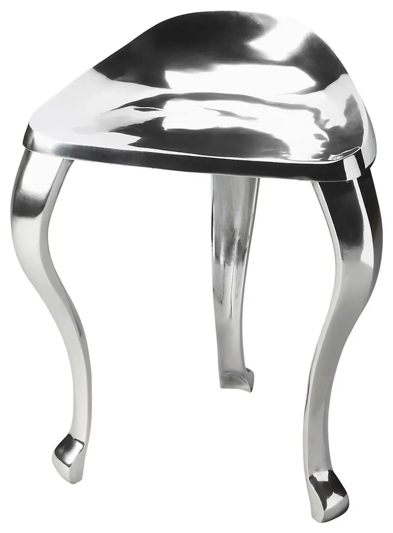 Modern Tripod Aluminum Stool By Homeroots