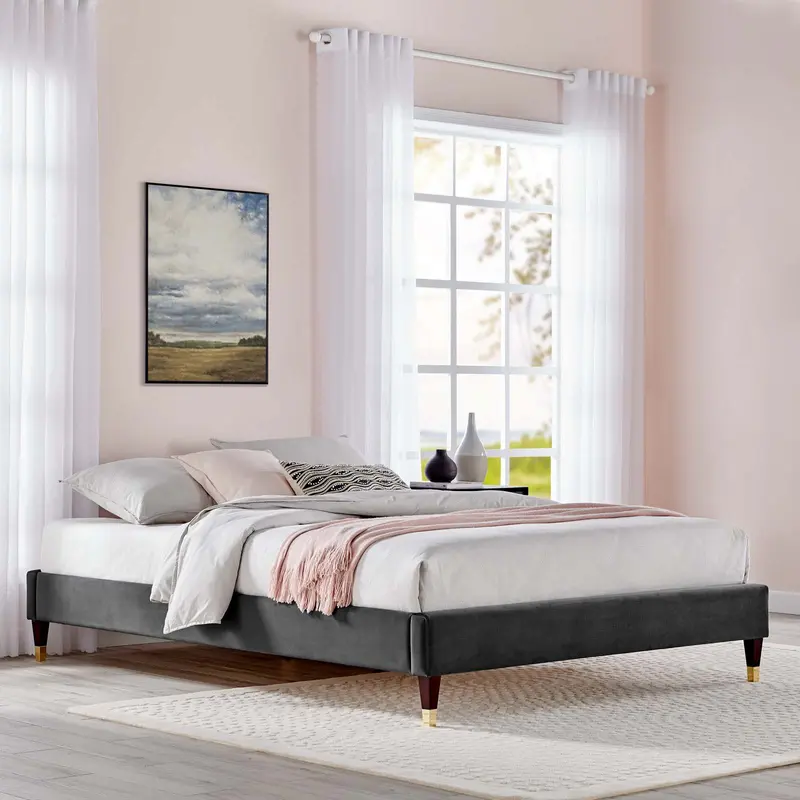 Modway Harlow King Performance Velvet Platform Bed Frame - MOD-6271