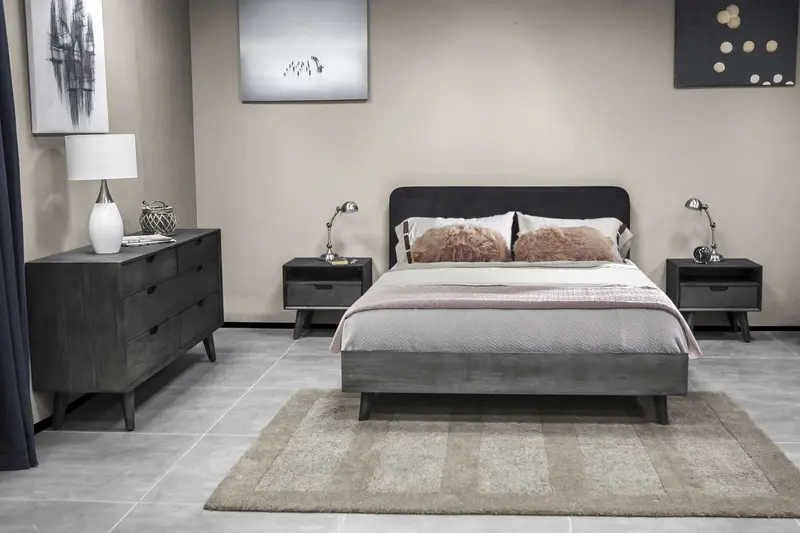 Mohave 4 Piece Acacia Queen Bedroom Set with Dresser and Nightstands By Armen Living