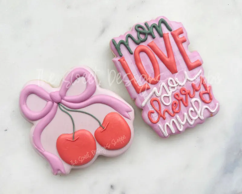 Mom, LOVE you Cherry Much Cookie Cutter Set - Set of 2 - Cookie Cutters