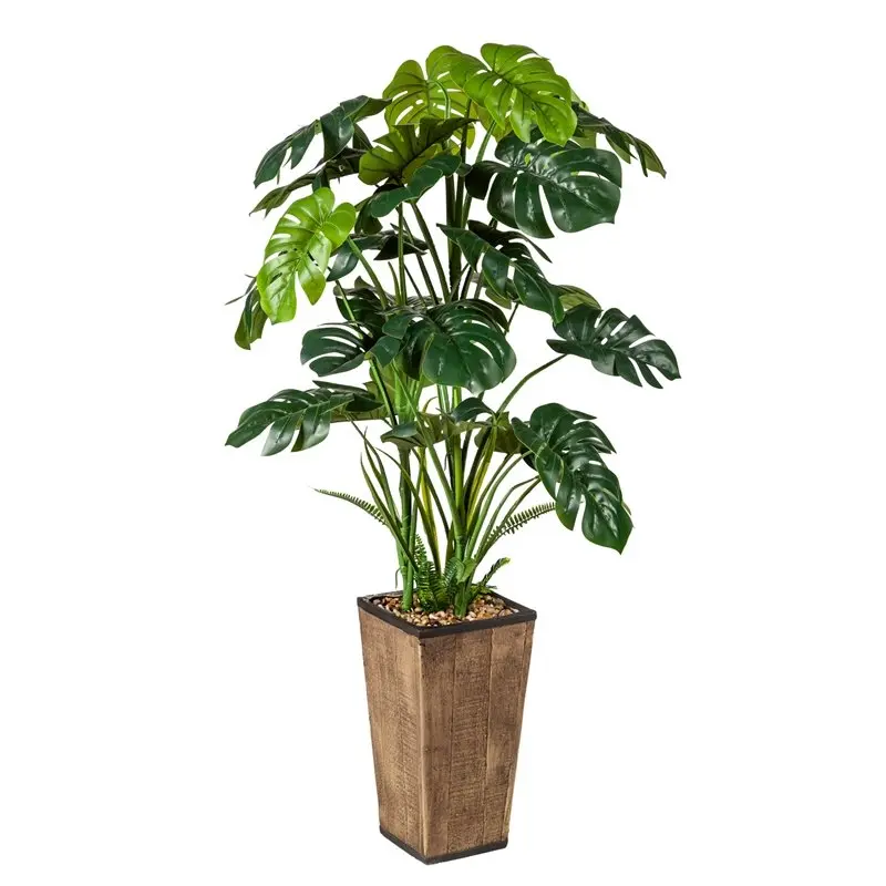 Monstera Artificial with Resin Pot,84g3602