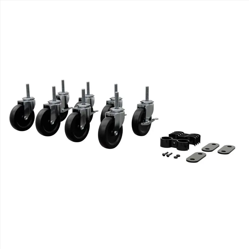 MonsterRax 3 in. H X 3 in. W X 3 in. D Steel Wire Rack Caster Wheel Kit