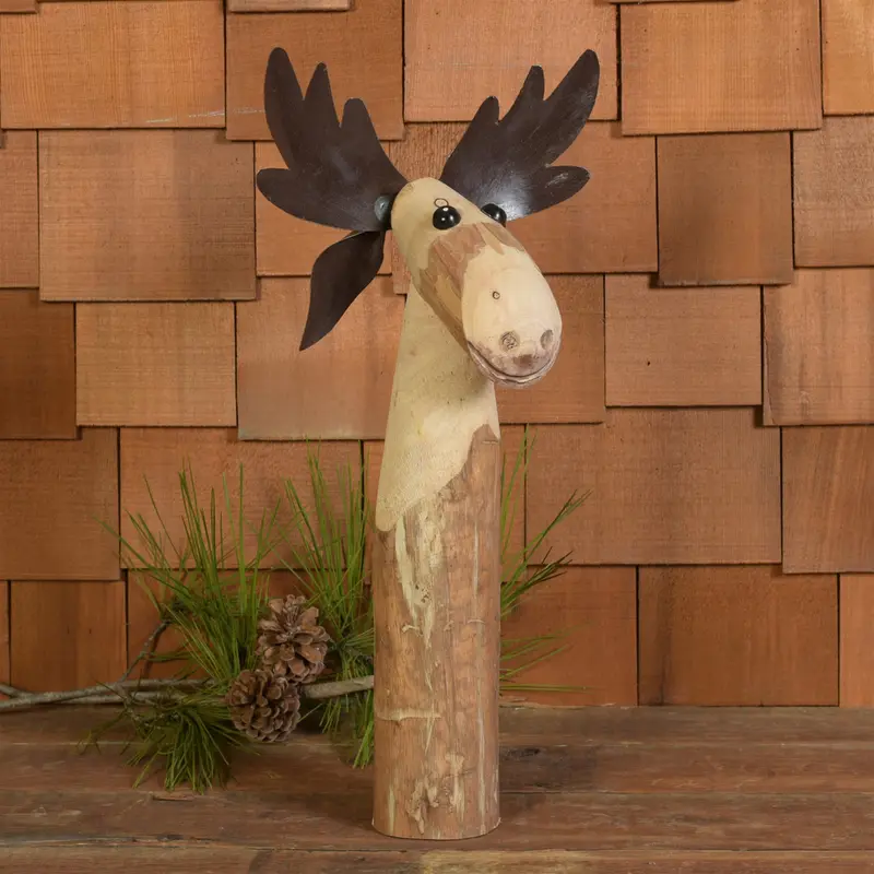 Moose, Wood & Metal - Medium By HomArt