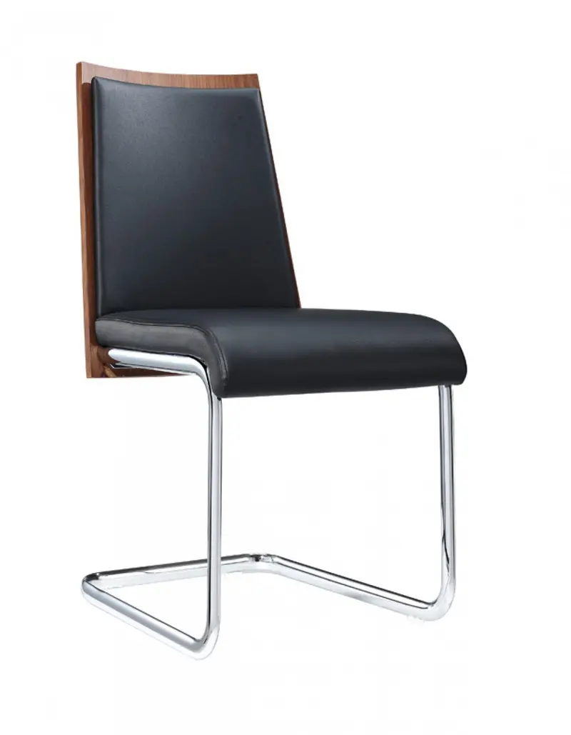 Morgan - Modern Black & Walnut Dining Chair (Set Of 2) By Homeroots
