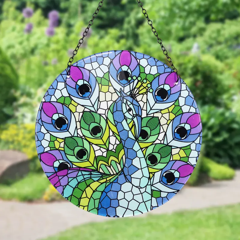 Mosaic Peacock Suncatcher
