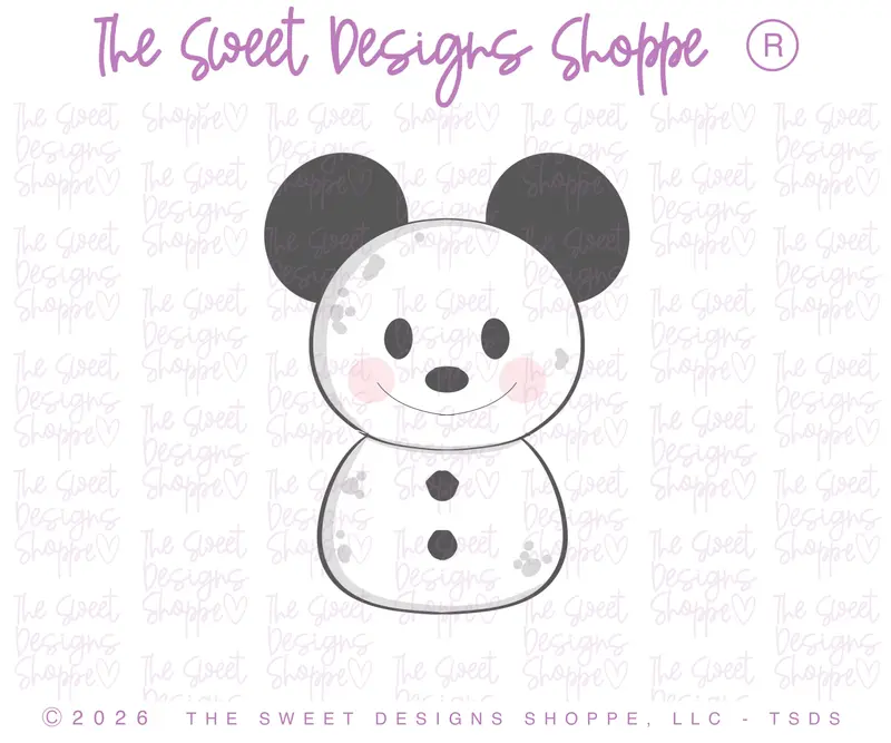 Mouse Chunky Snowman - Cookie Cutter