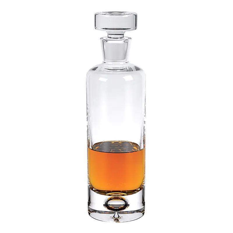 Mouth Blown European Crystal Round Decanter 28 Oz By Homeroots