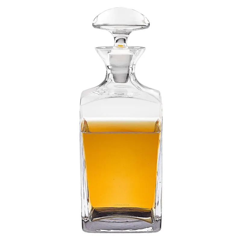 Mouth Blown European Crystal Scotch Or Whiskey Decanter 34 Oz By Homeroots
