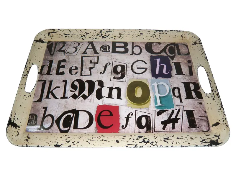 Multi Color Metal Inspiration Tray By Homeroots