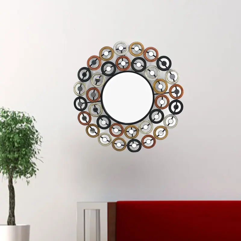 Multi-Color Modern Stylish Mirrored Metal Wall Decor By Homeroots