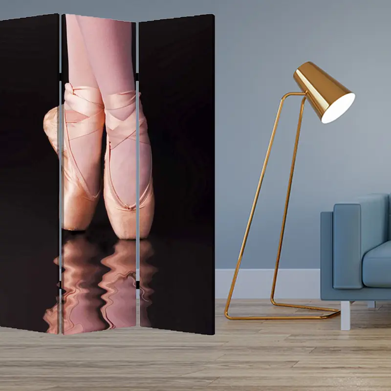 Multi Color Wood Canvas Ballet Screen By Homeroots