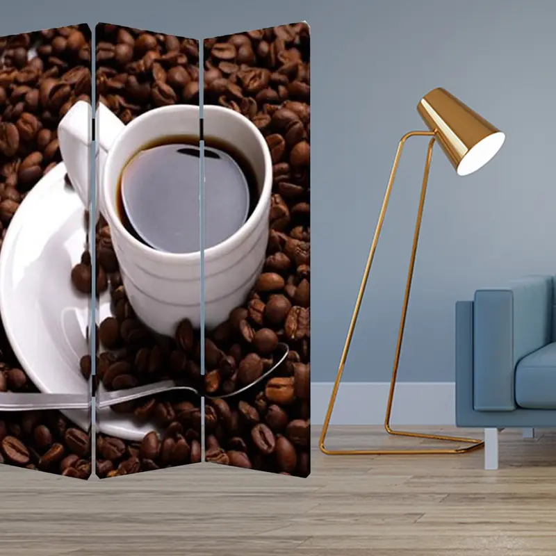 Multi Color Wood Canvas Coffee Time Screen By Homeroots