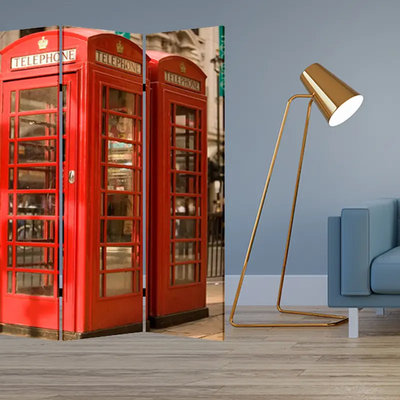 Multi Color Wood Canvas London Screen By Homeroots