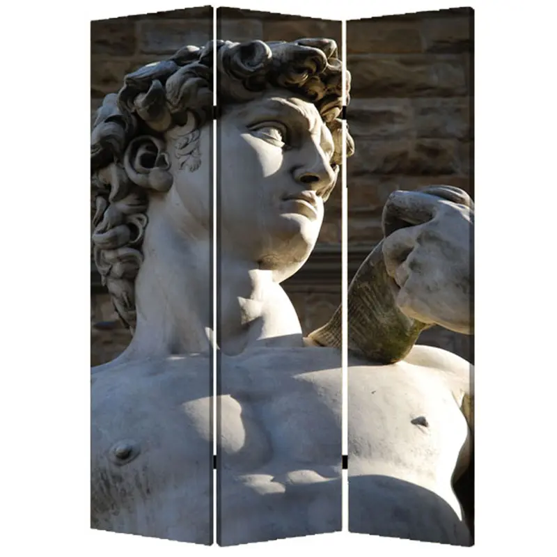 Multi Color Wood Canvas Rome Screen By Homeroots