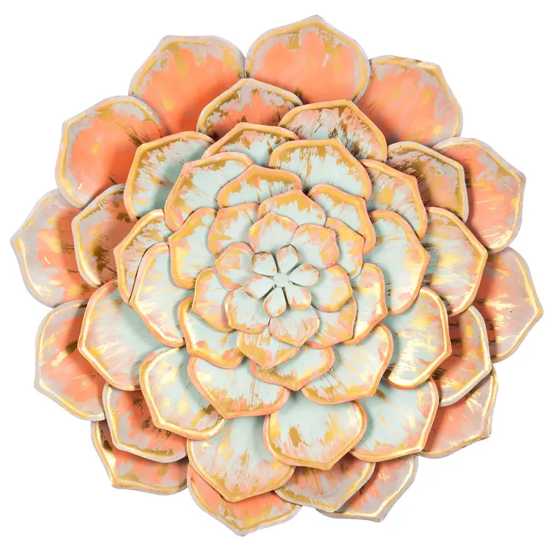 Multiple Layer Metal Wall Flower,6awd039