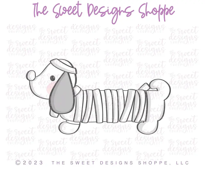 Mummy Halloween Dog - Cookie Cutter